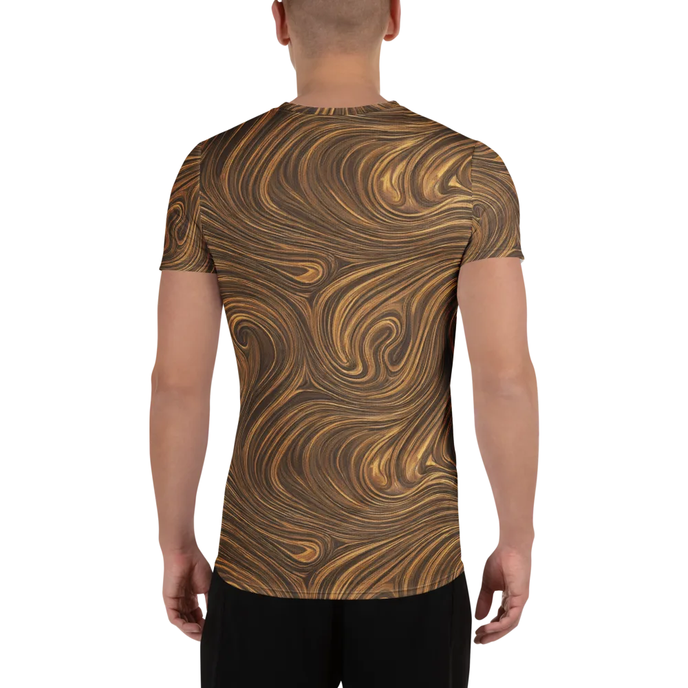 Tigerwood Drift on Men's Athletic T-Shirt — Back