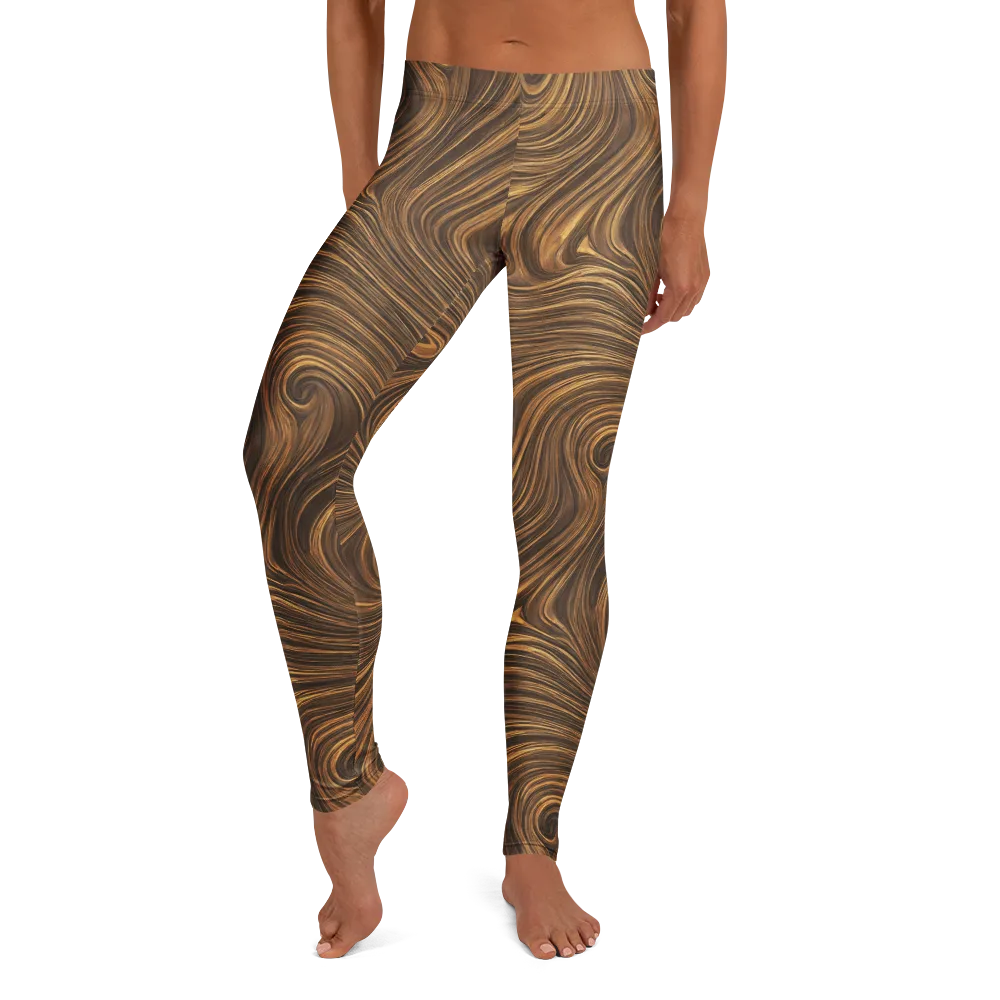 Tigerwood Drift on Leggings — Front