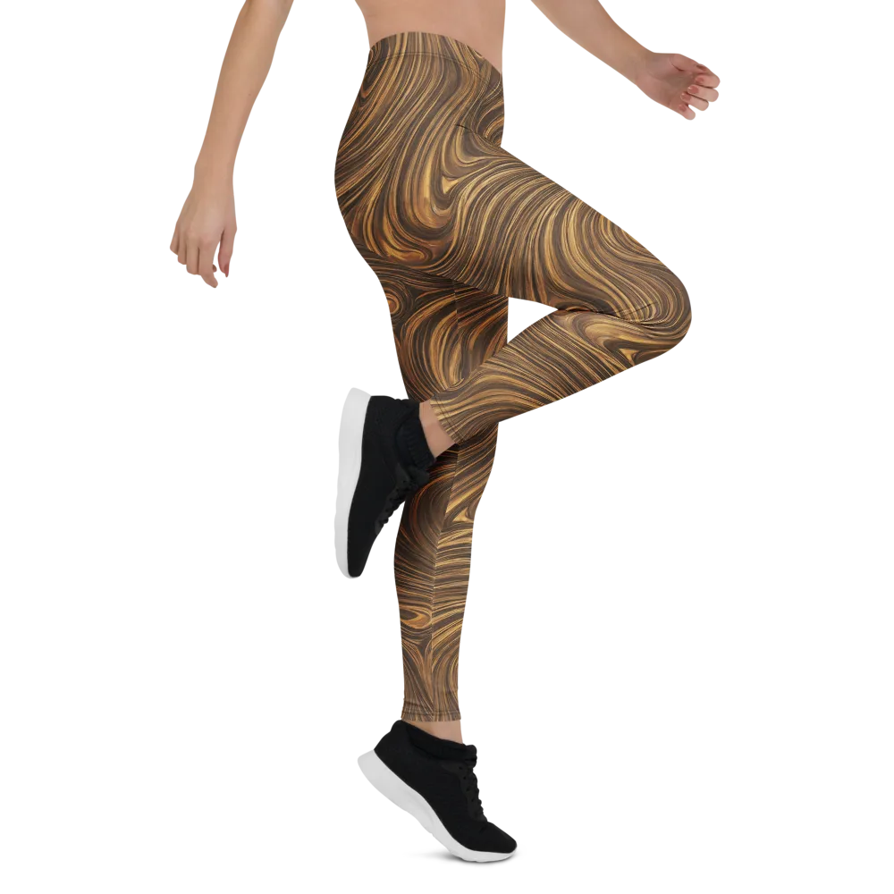 Tigerwood Drift on Leggings — Right