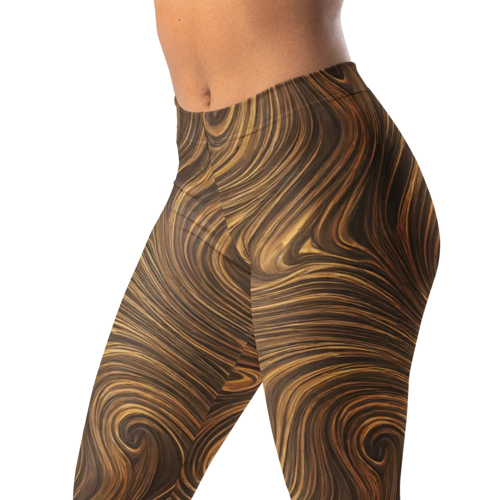 Tigerwood Drift on Leggings — Left Front