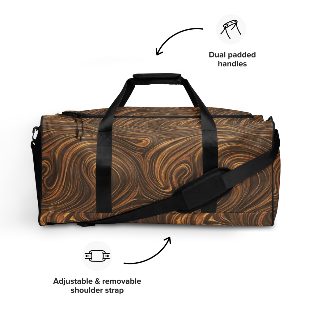Tigerwood Drift on Duffle Bag — Front