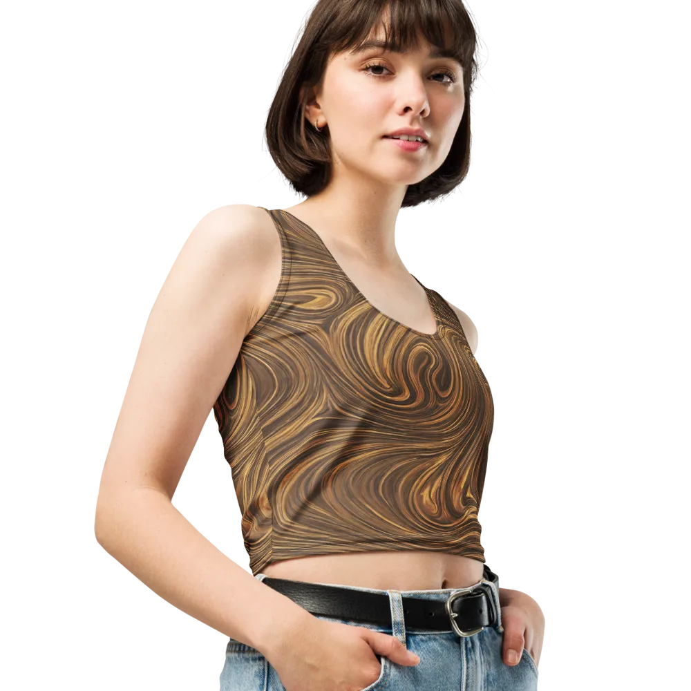 Tigerwood Drift on Crop Top — Right Front