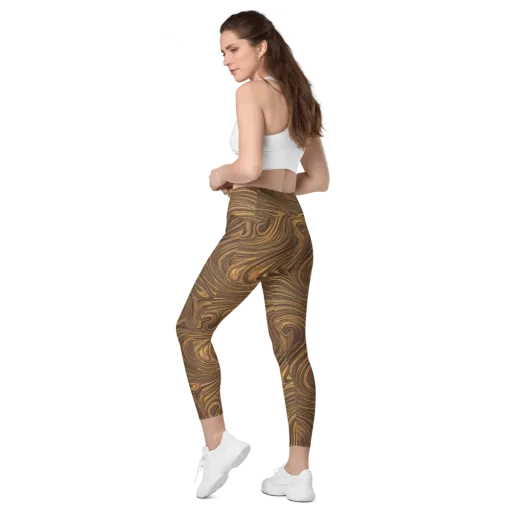 Tigerwood Drift on a Leggings with Pockets