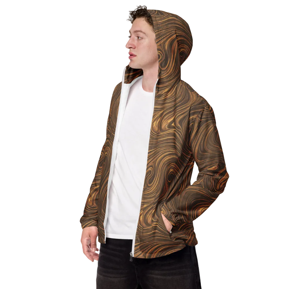 Tigerwood Drift on Men's Windbreaker — Left Front