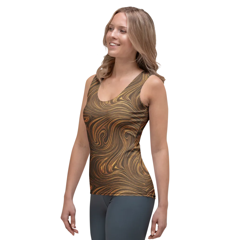 Tigerwood Drift on Women's Tank Top — Left Front