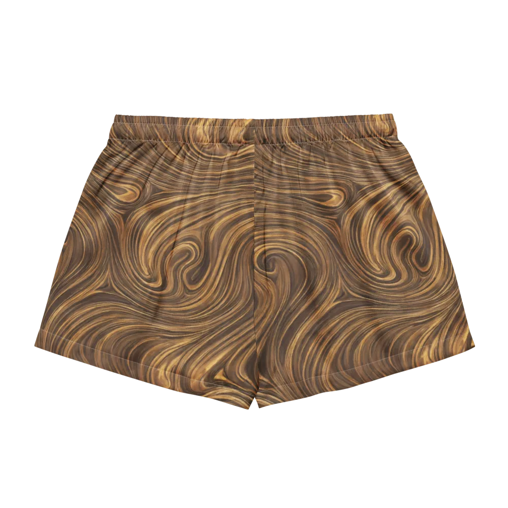 Tigerwood Drift on Women's Pajama Shorts — Back