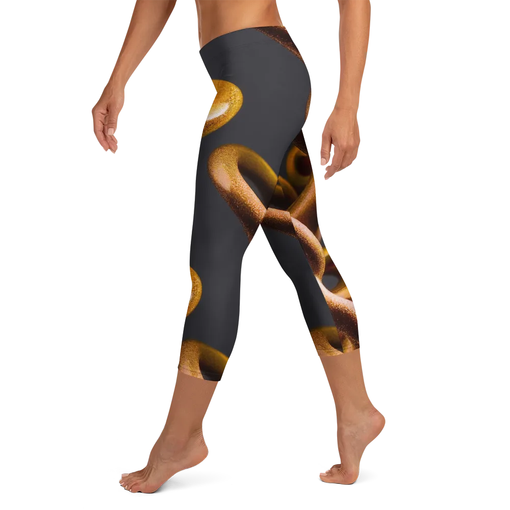 Amber Tangle on Capri Leggings — Left