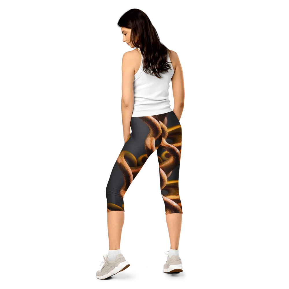Amber Tangle on Capri Leggings — Back