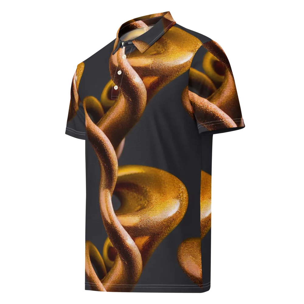 Amber Tangle on Men's Slim Fit Polo Shirt — Left Front