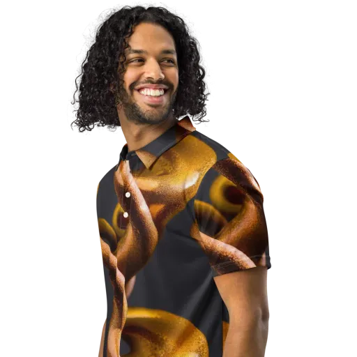 Amber Tangle on a Men's Slim Fit Polo Shirt