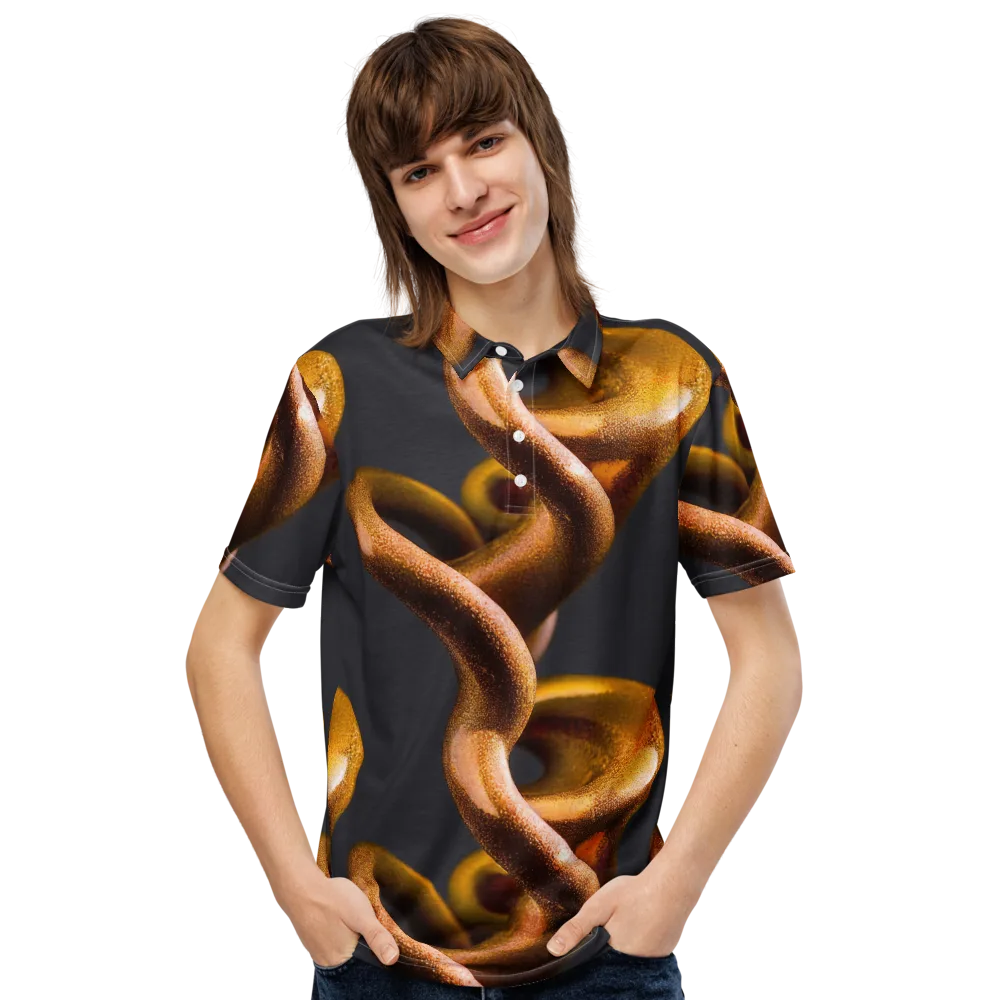 Amber Tangle on Men's Slim Fit Polo Shirt — Front