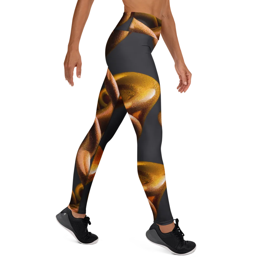 Amber Tangle on Yoga Leggings — Right