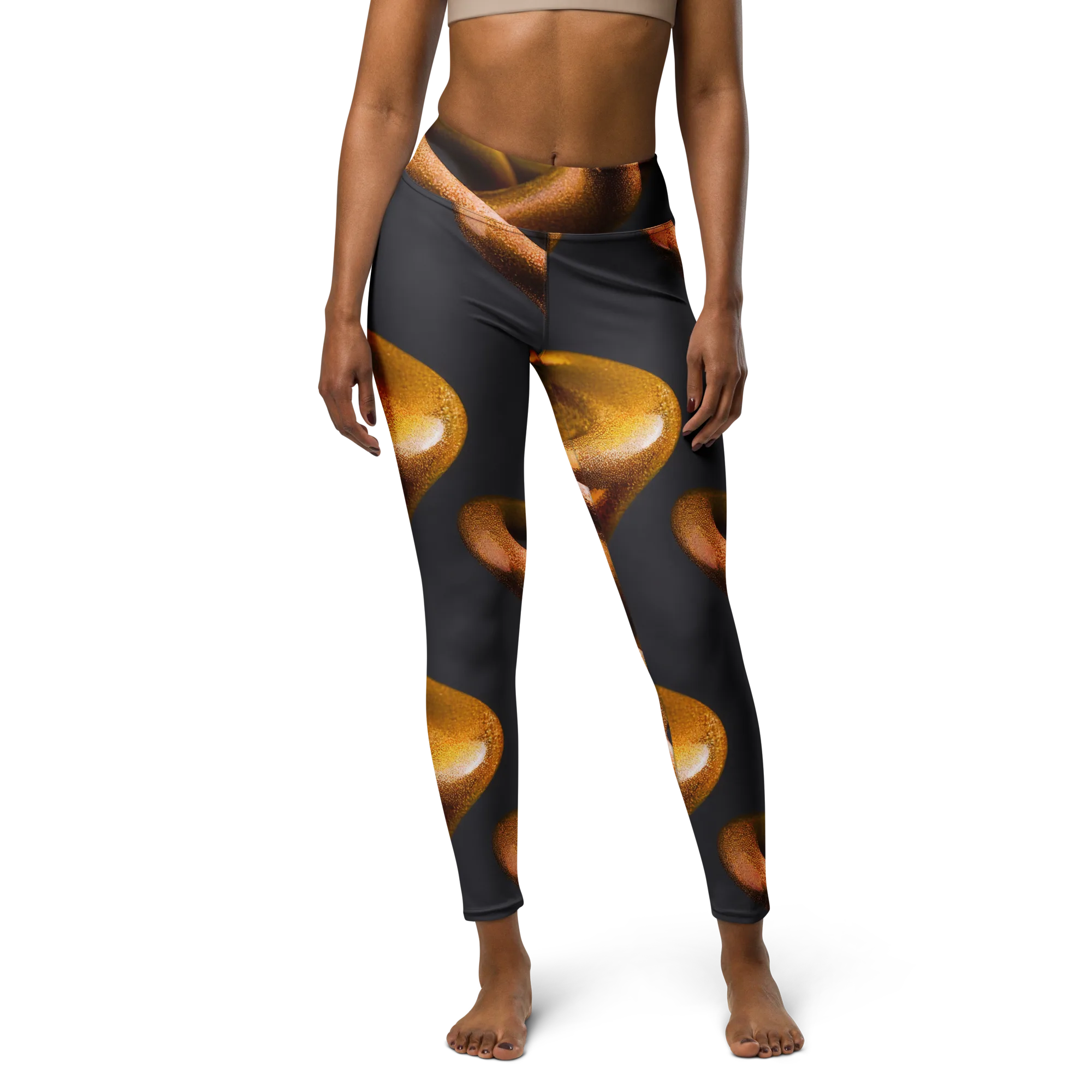 Amber Tangle on Yoga Leggings — Front
