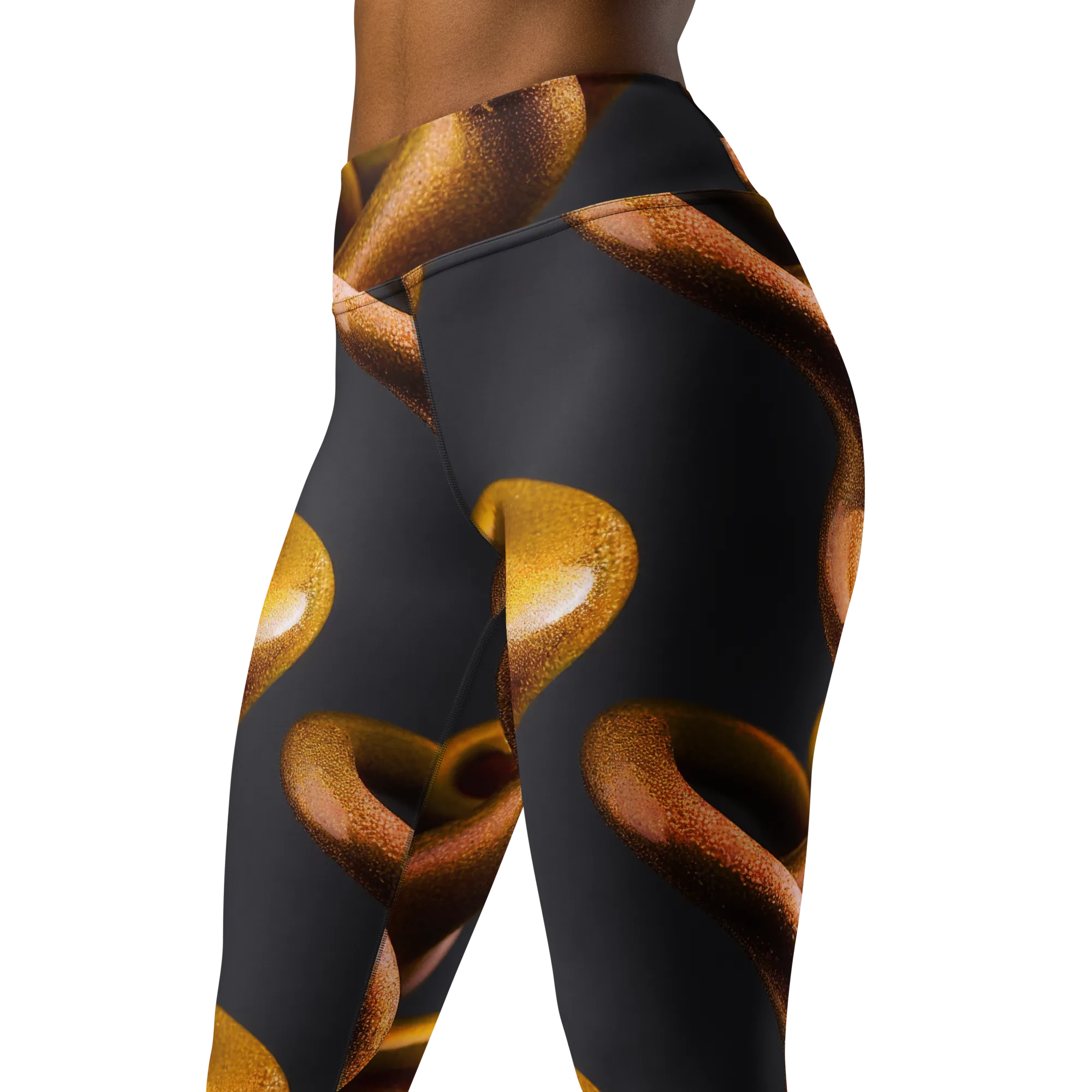 Amber Tangle on Yoga Leggings — Left Front