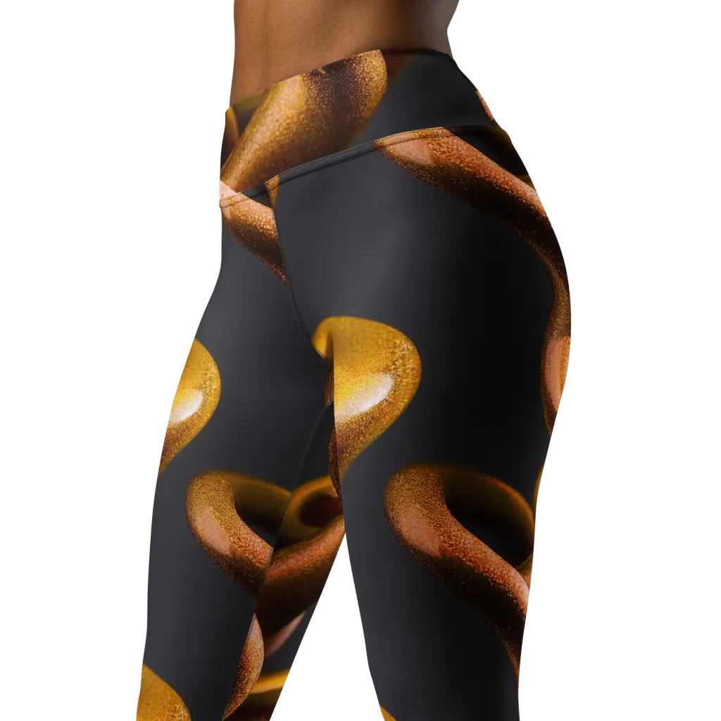 Amber Tangle on Yoga Leggings — Left Front