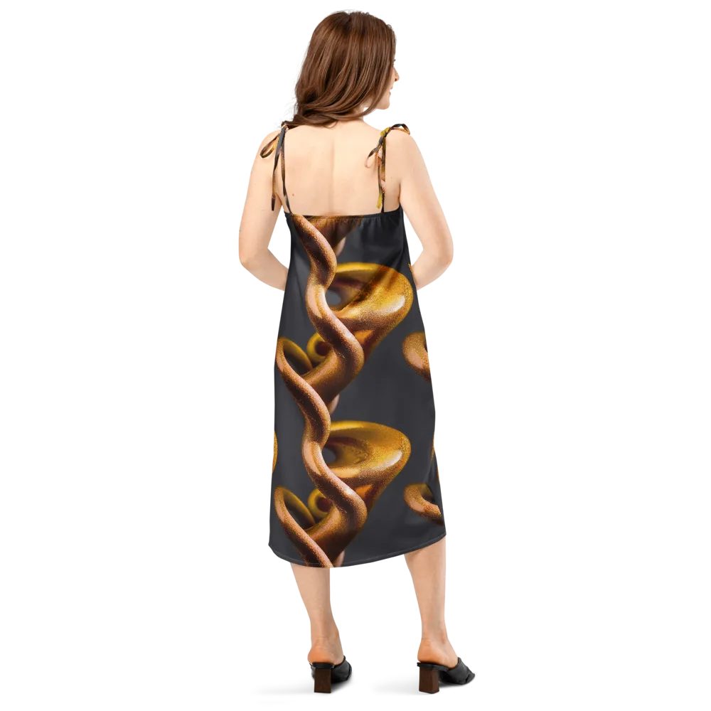 Amber Tangle on Slip Dress — Back