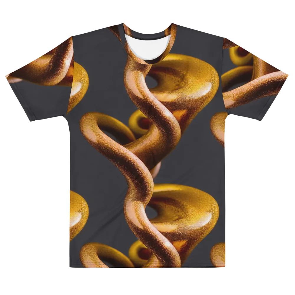 Amber Tangle on Men's Cotton Crew Neck T-Shirt — Front