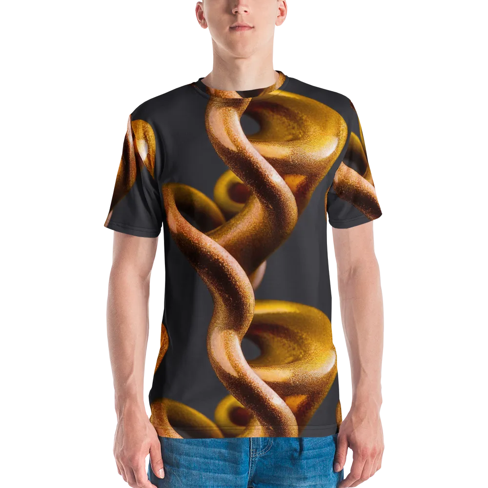 Amber Tangle on Men's Crew Neck T-Shirt — Front