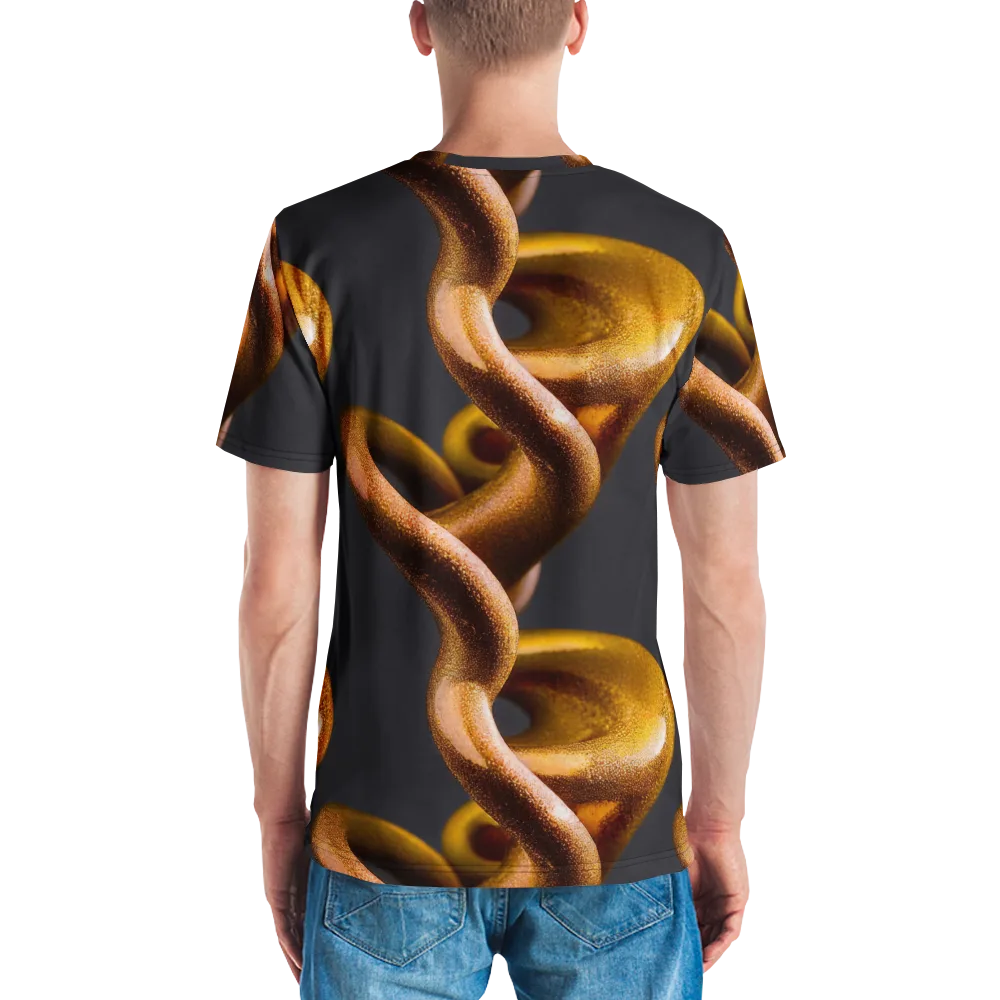 Amber Tangle on Men's Crew Neck T-Shirt — Back