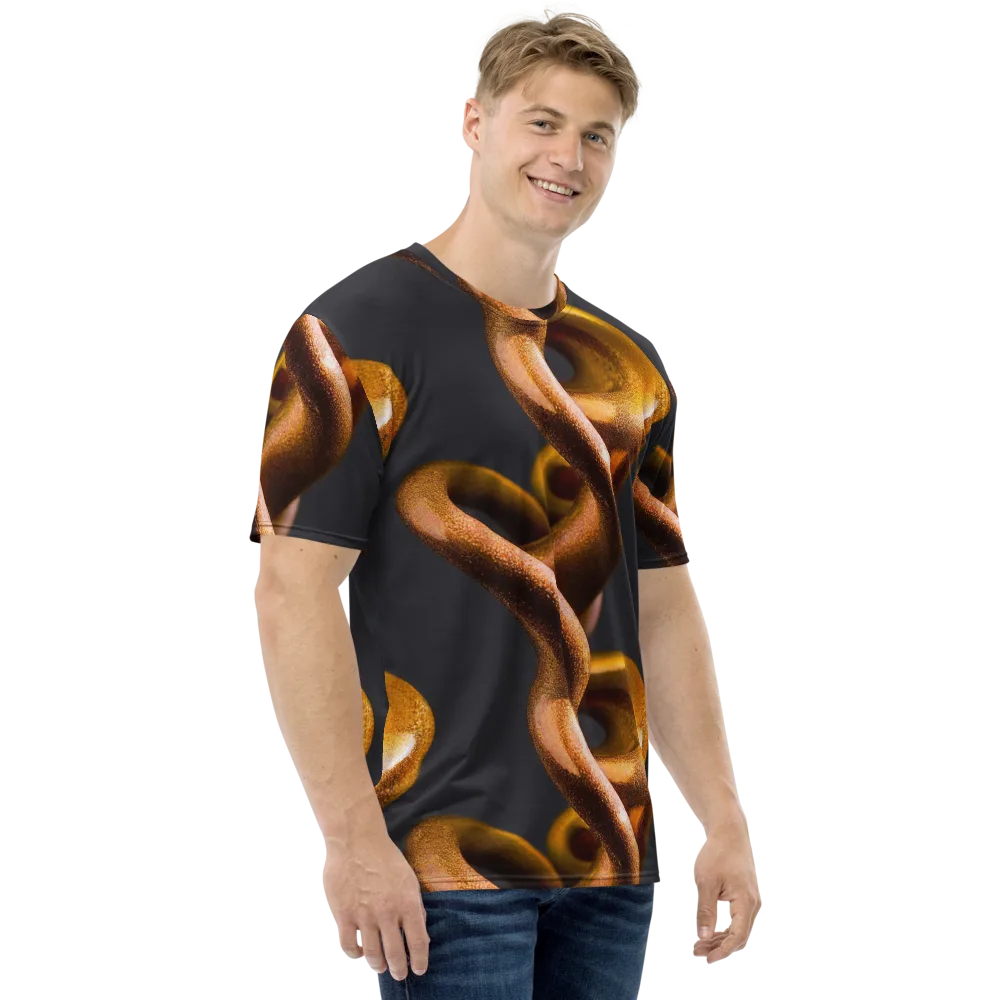 Amber Tangle on Men's Crew Neck T-Shirt — Right