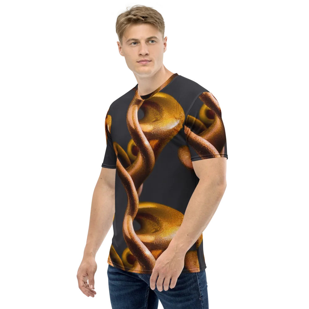 Amber Tangle on Men's Crew Neck T-Shirt — Left