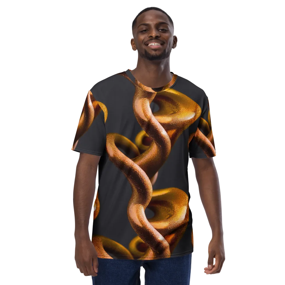 Amber Tangle on Men's Crew Neck T-Shirt — Front