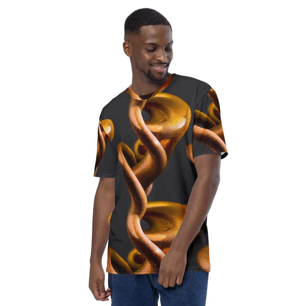 Amber Tangle on Men's Crew Neck T-Shirt — Left