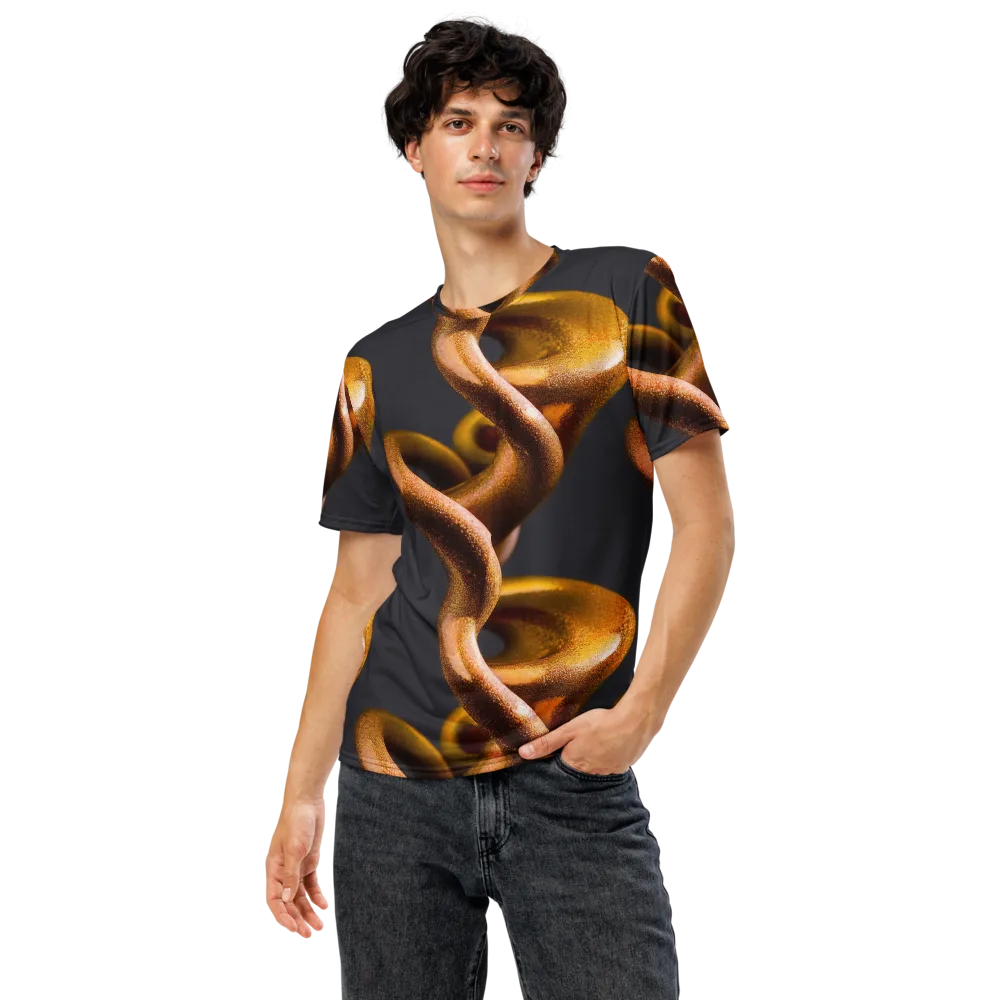 Amber Tangle on Men's Crew Neck T-Shirt — Front