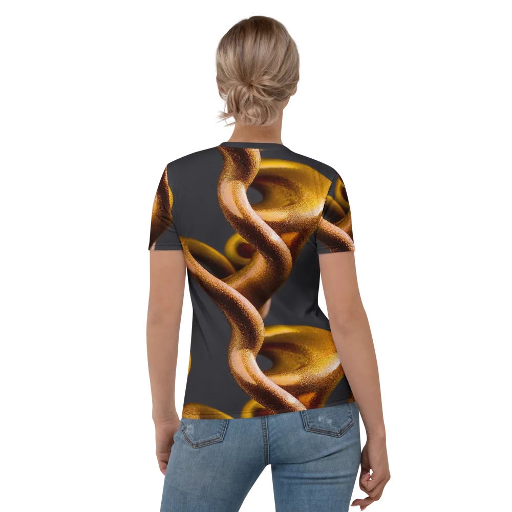 Amber Tangle on Women's Crew Neck T-Shirt — Back