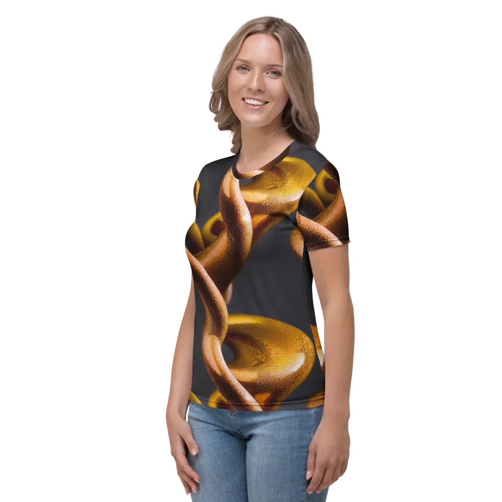 Amber Tangle on Women's Crew Neck T-Shirt — Left