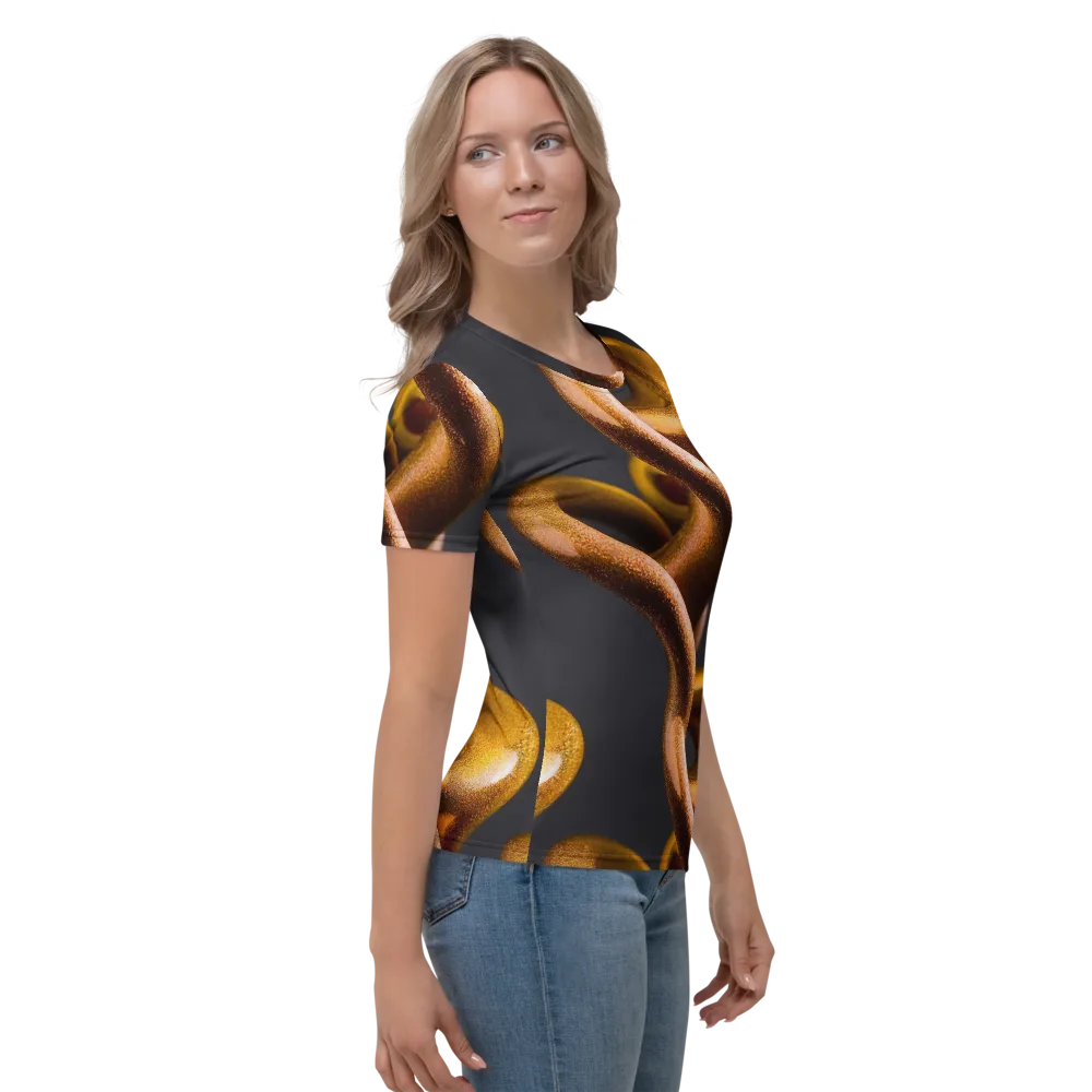 Amber Tangle on Women's Crew Neck T-Shirt — Right