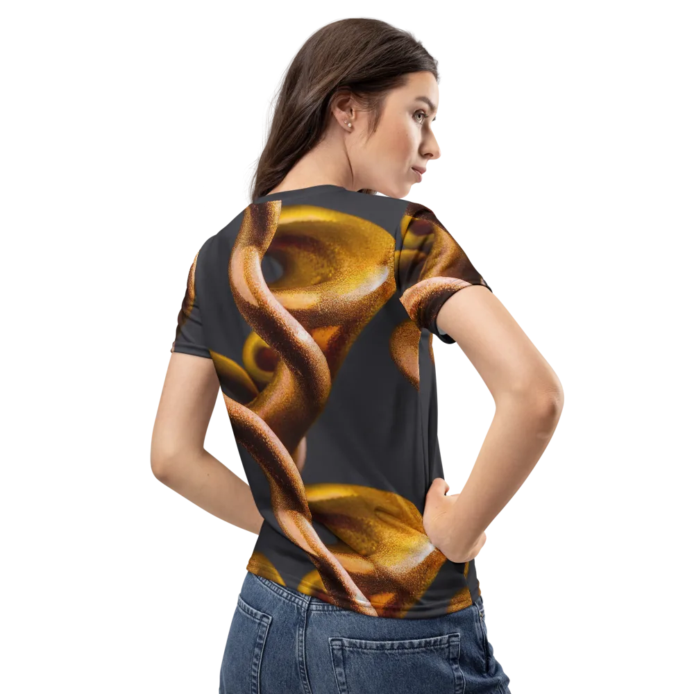 Amber Tangle on Women's Crew Neck T-Shirt — Back
