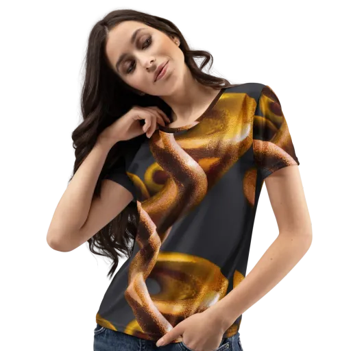 Amber Tangle on a Women's Crew Neck T-Shirt