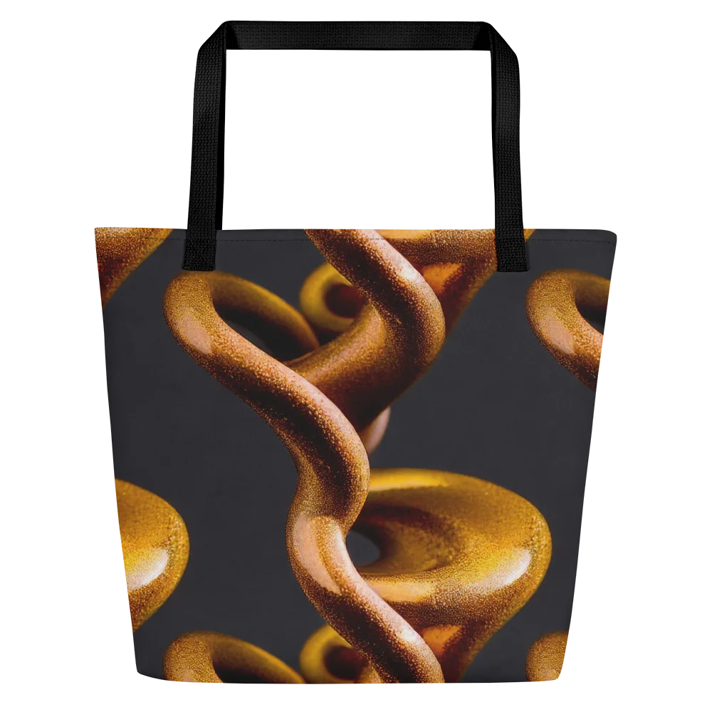 Amber Tangle on Large Tote Bag W/ Pocket — Front