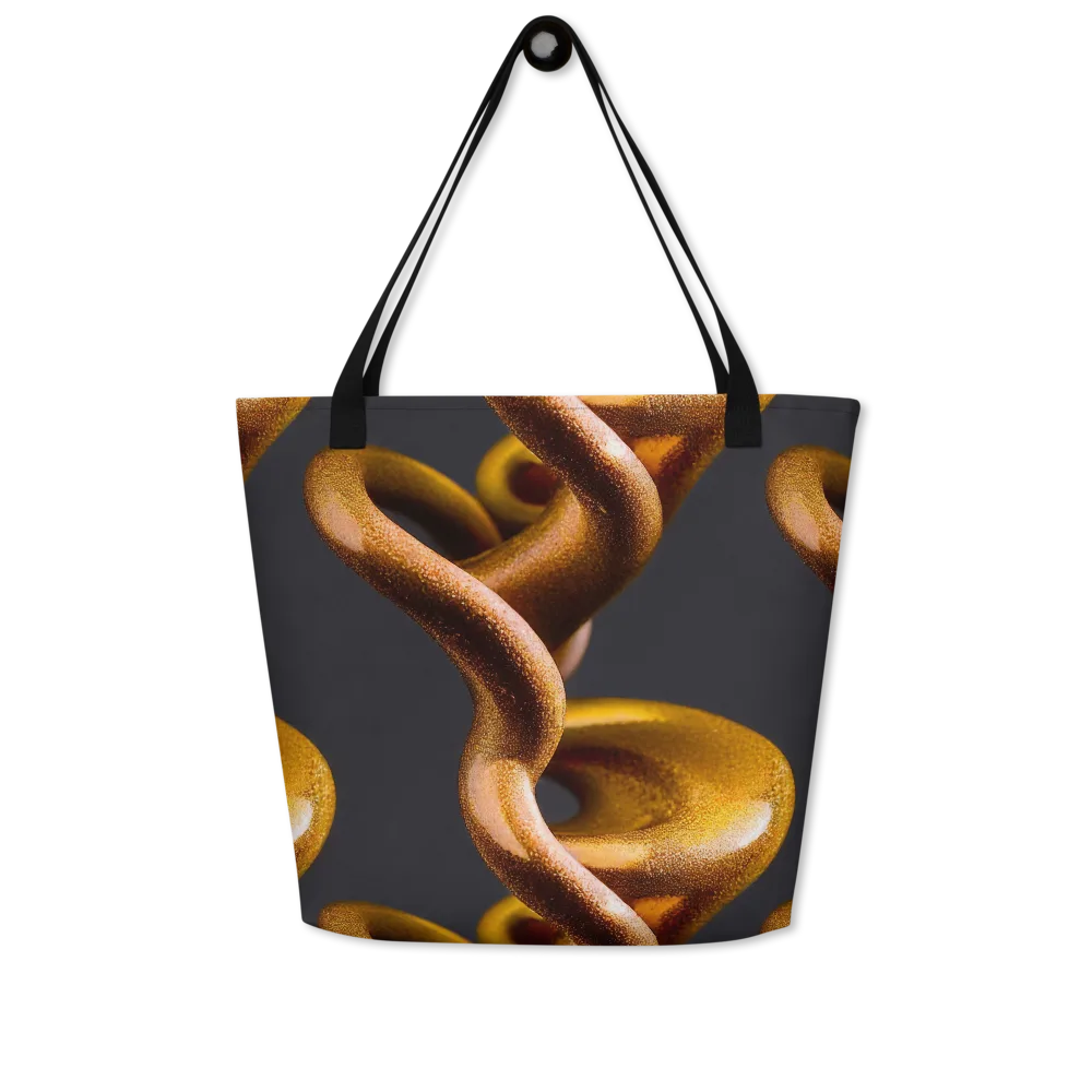 Amber Tangle on Large Tote Bag W/ Pocket — Front