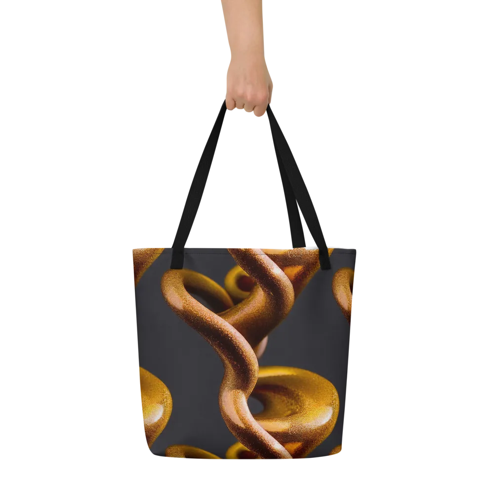 Amber Tangle on Large Tote Bag W/ Pocket — Front