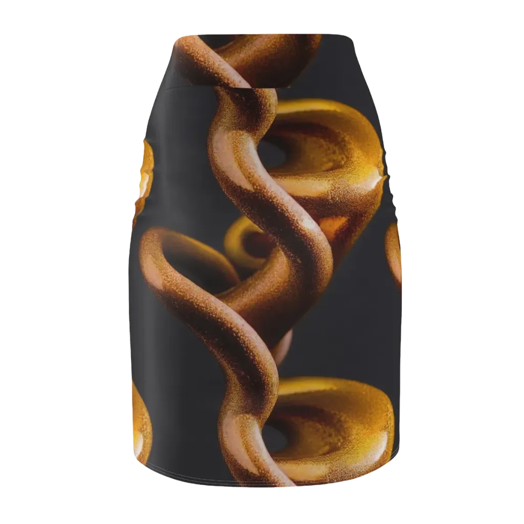 Amber Tangle on Pencil Skirt — Back