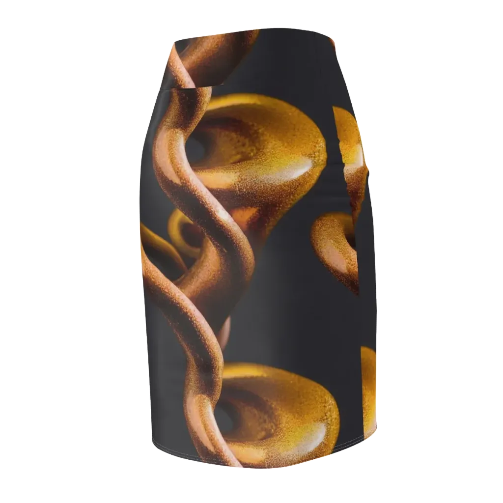 Amber Tangle on Pencil Skirt — Back Side