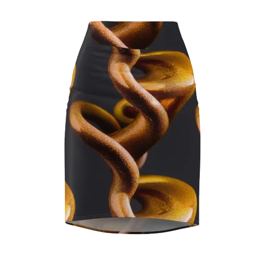Amber Tangle on a Pencil Skirt