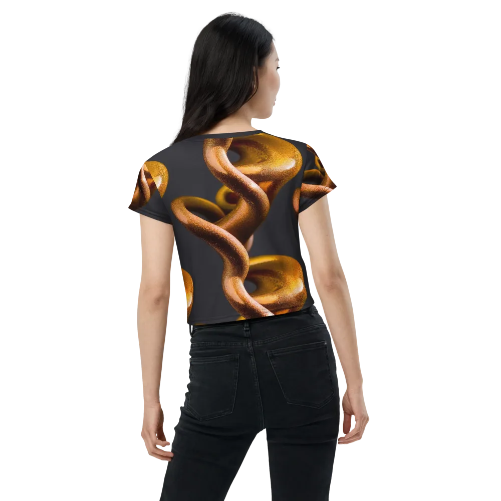 Amber Tangle on Crop Tee — Back