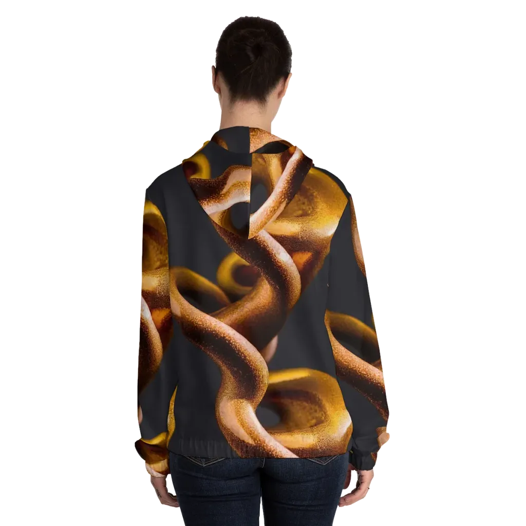 Amber Tangle on Women's Full-Zip Hoodie — Back On Person