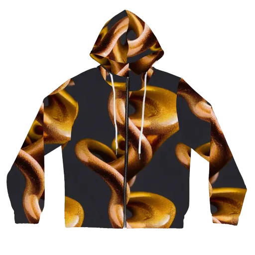 Amber Tangle on a Women's Full-Zip Hoodie