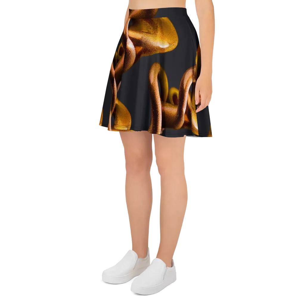 Amber Tangle on Skater Skirt — Left