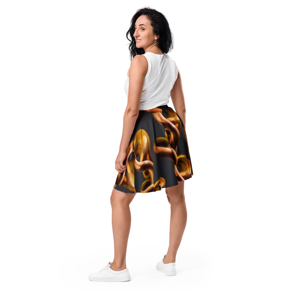 Amber Tangle on Skater Skirt — Back
