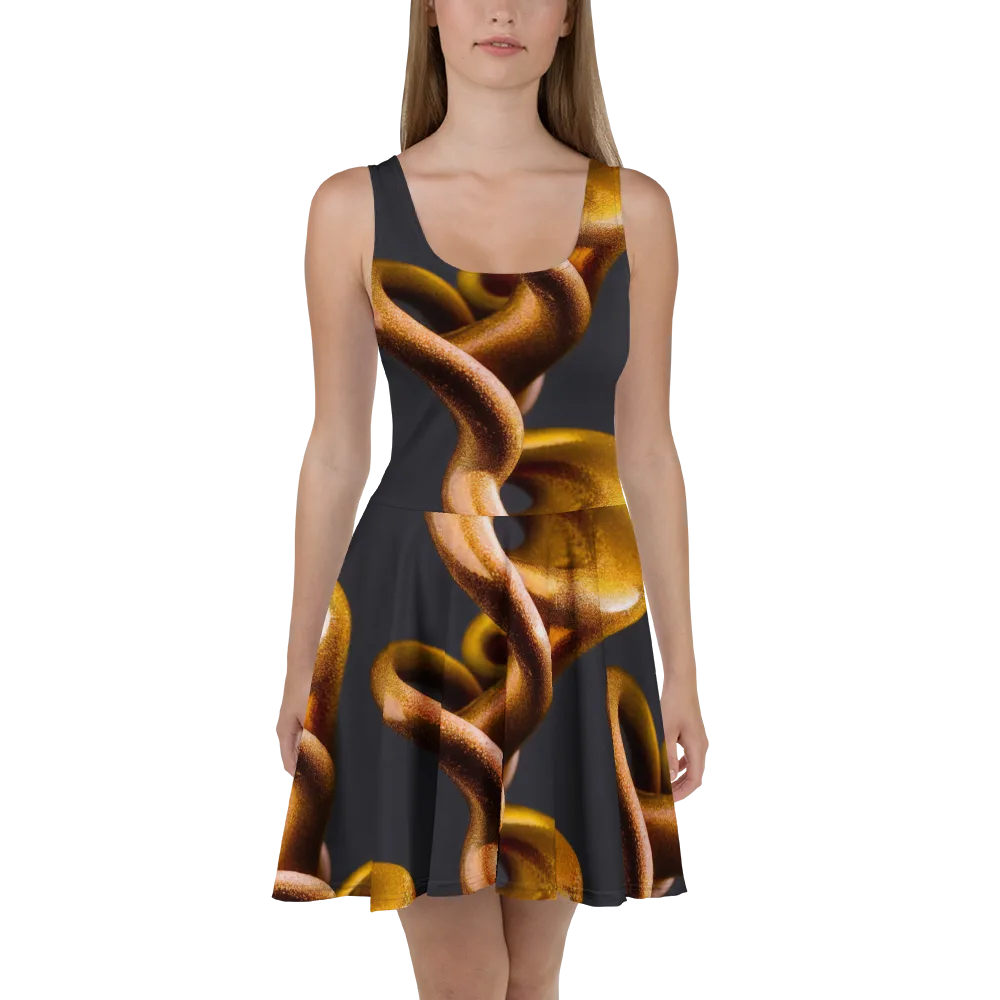 Amber Tangle on Skater Dress — Front