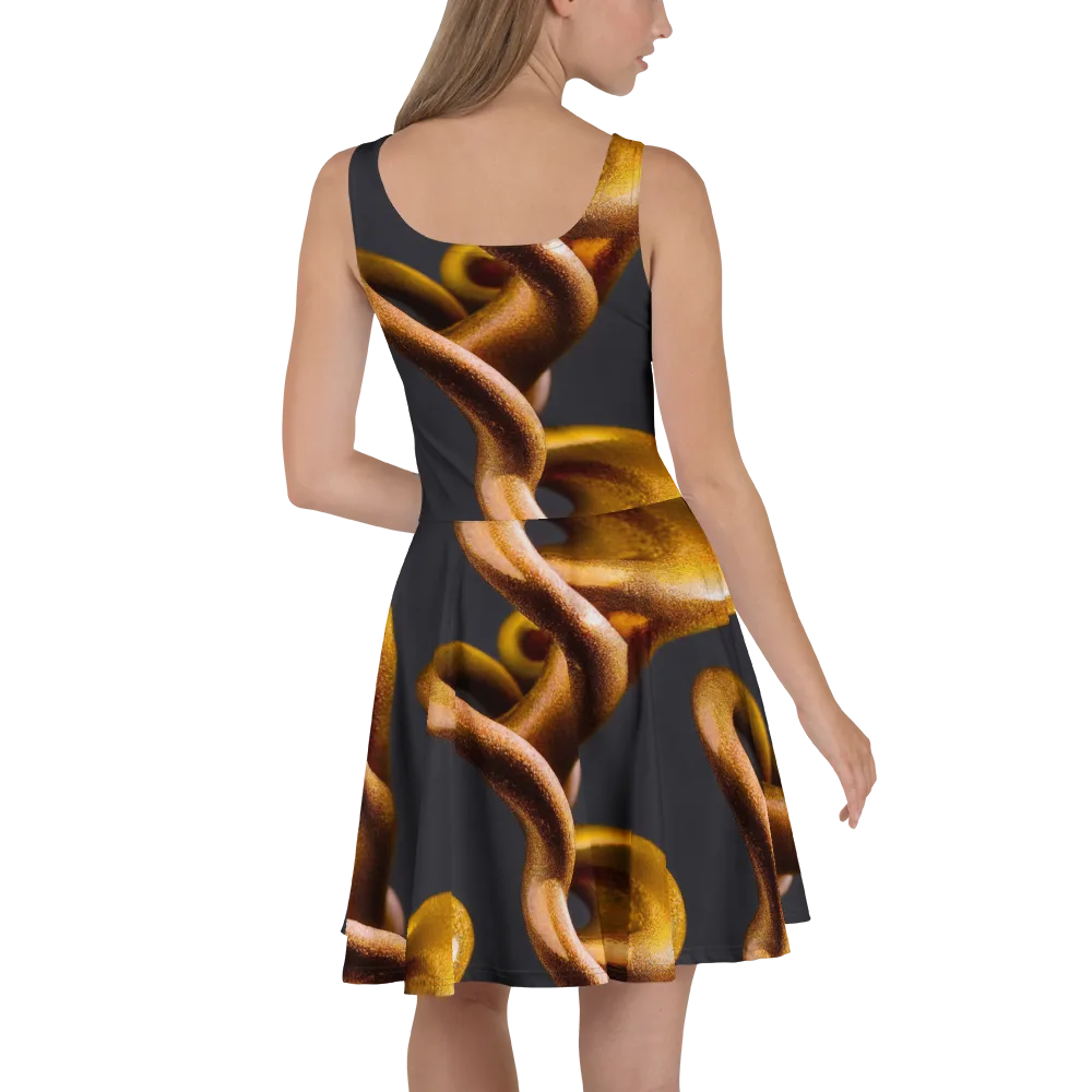 Amber Tangle on Skater Dress — Back