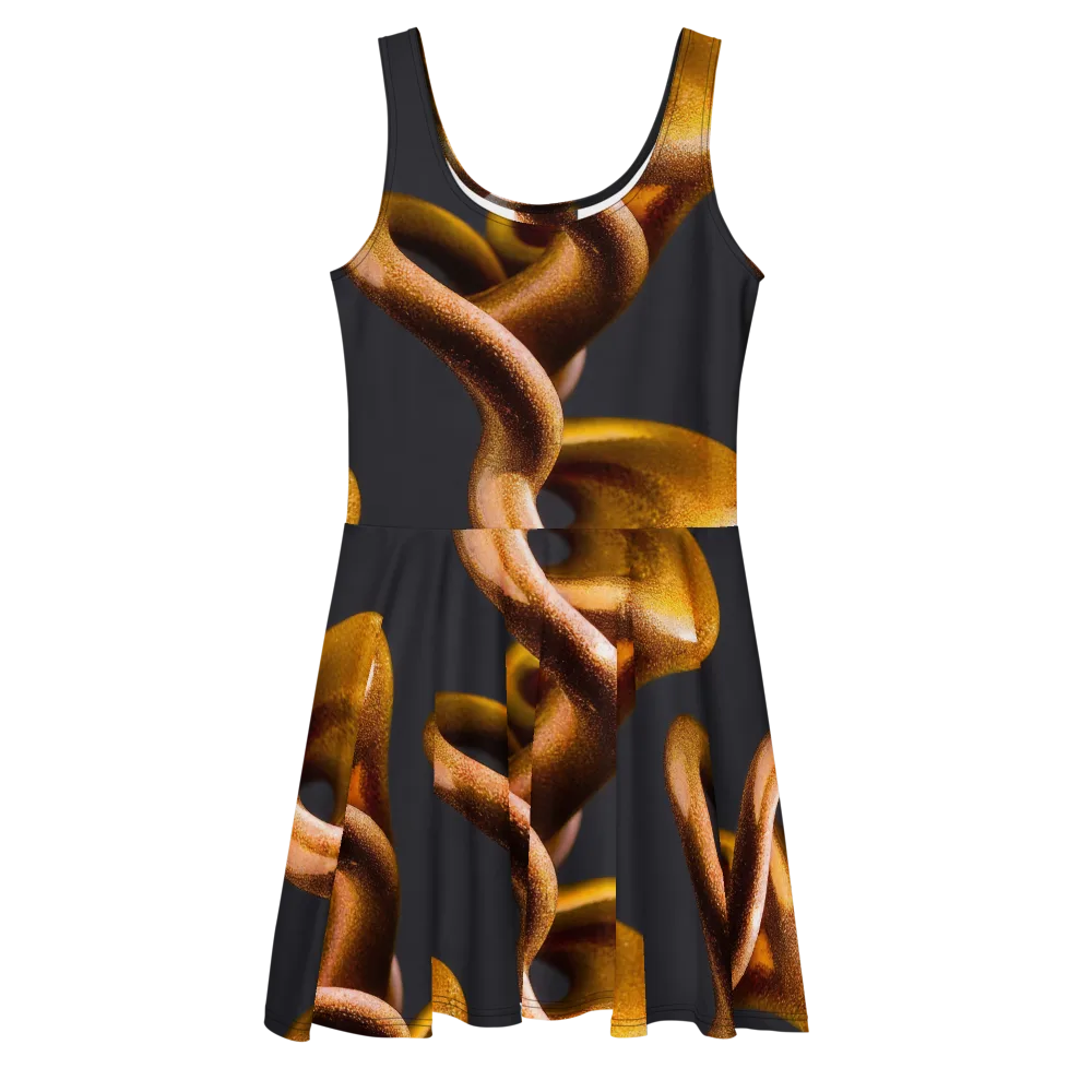 Amber Tangle on Skater Dress — Front