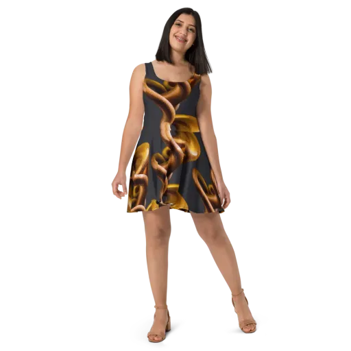 Amber Tangle on a Skater Dress