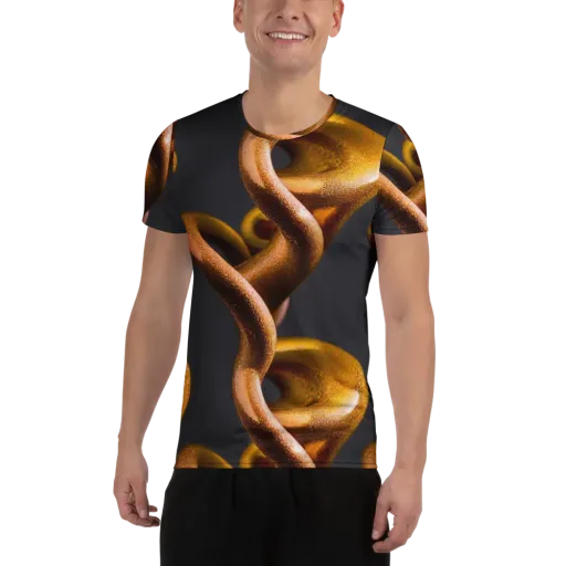 Amber Tangle on a Men's Athletic T-Shirt