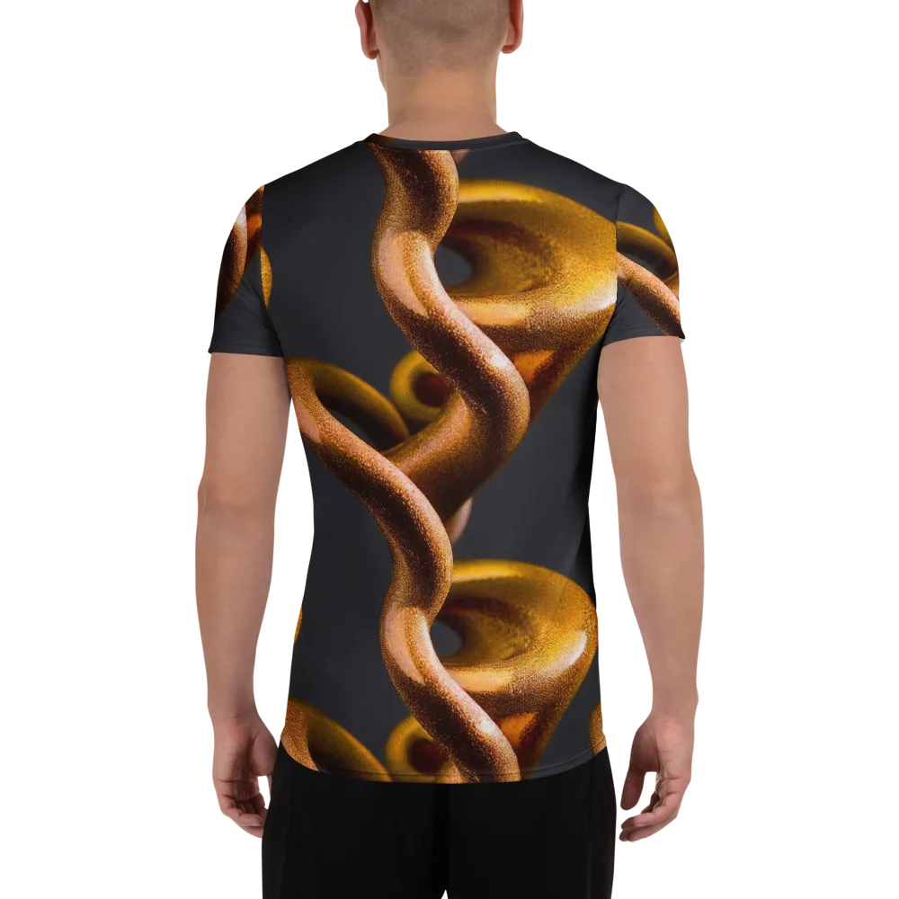 Amber Tangle on Men's Athletic T-Shirt — Back